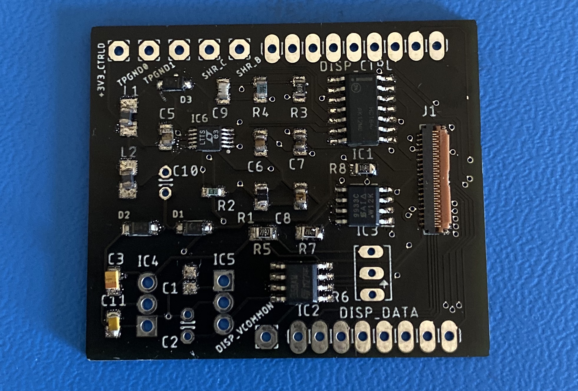 The board post-reflow