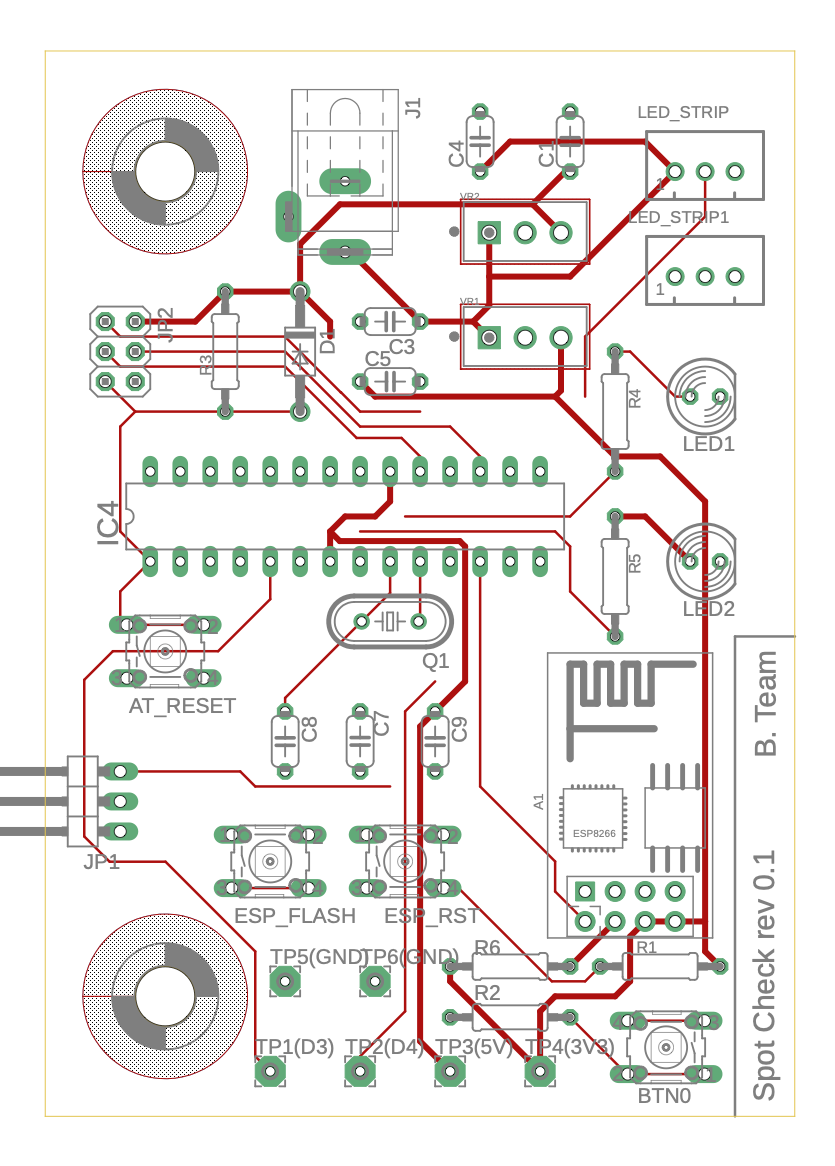 Traces on top layer of PCB