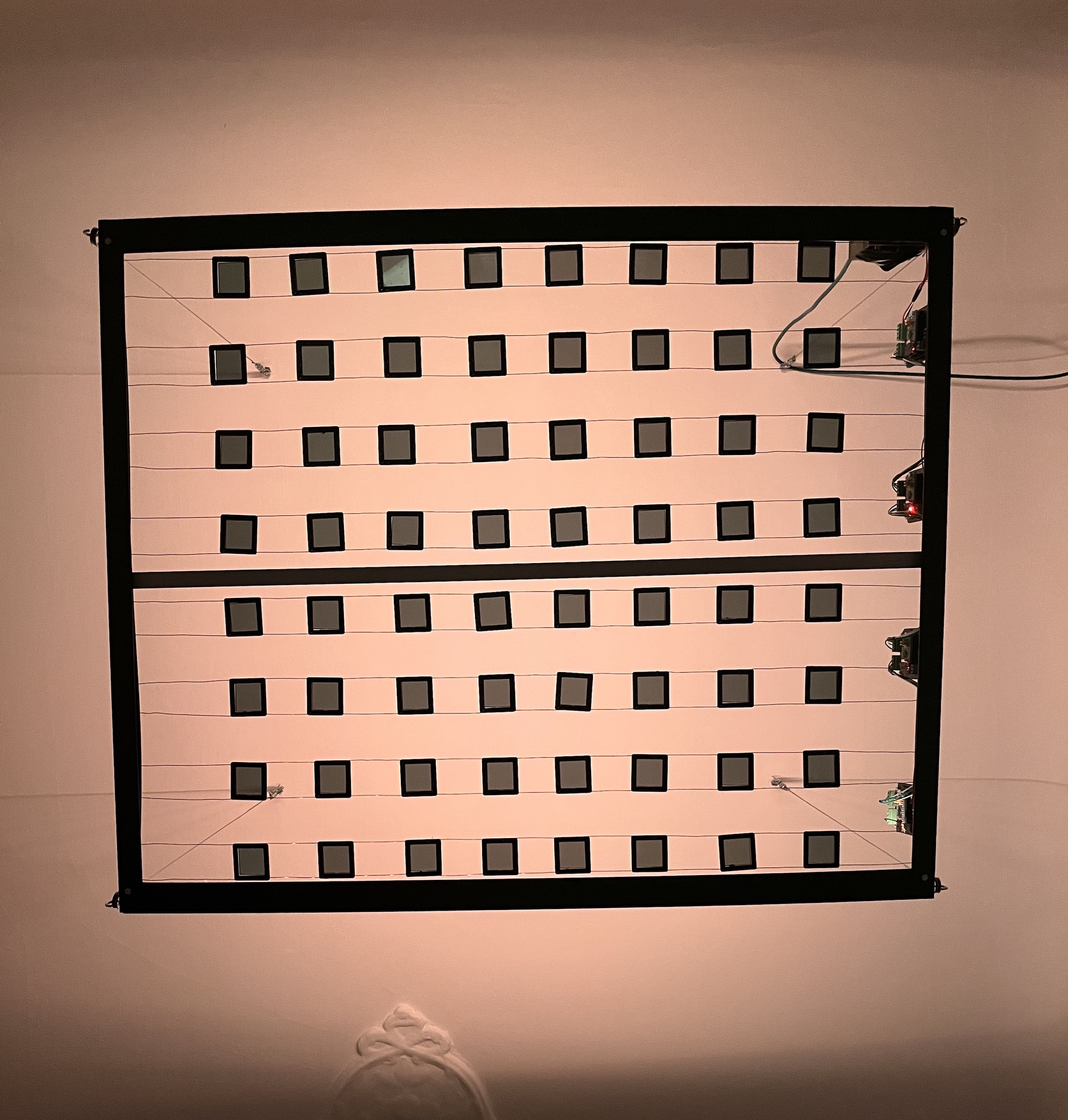 View from below when the grid is set to fully transparent
