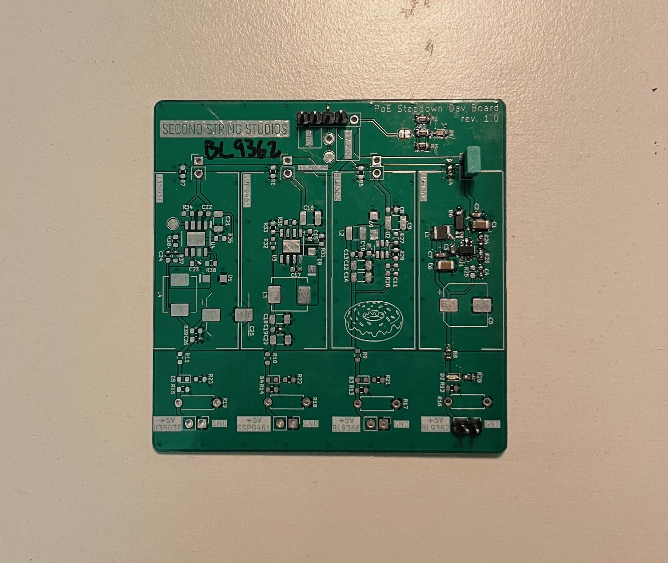 The stepdown dev board populated only for the BL9362